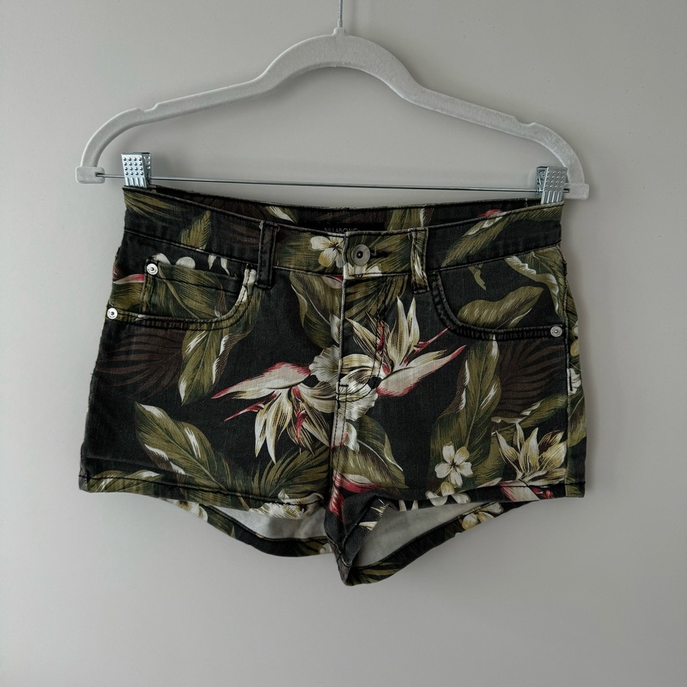 Floral Denim Shorts